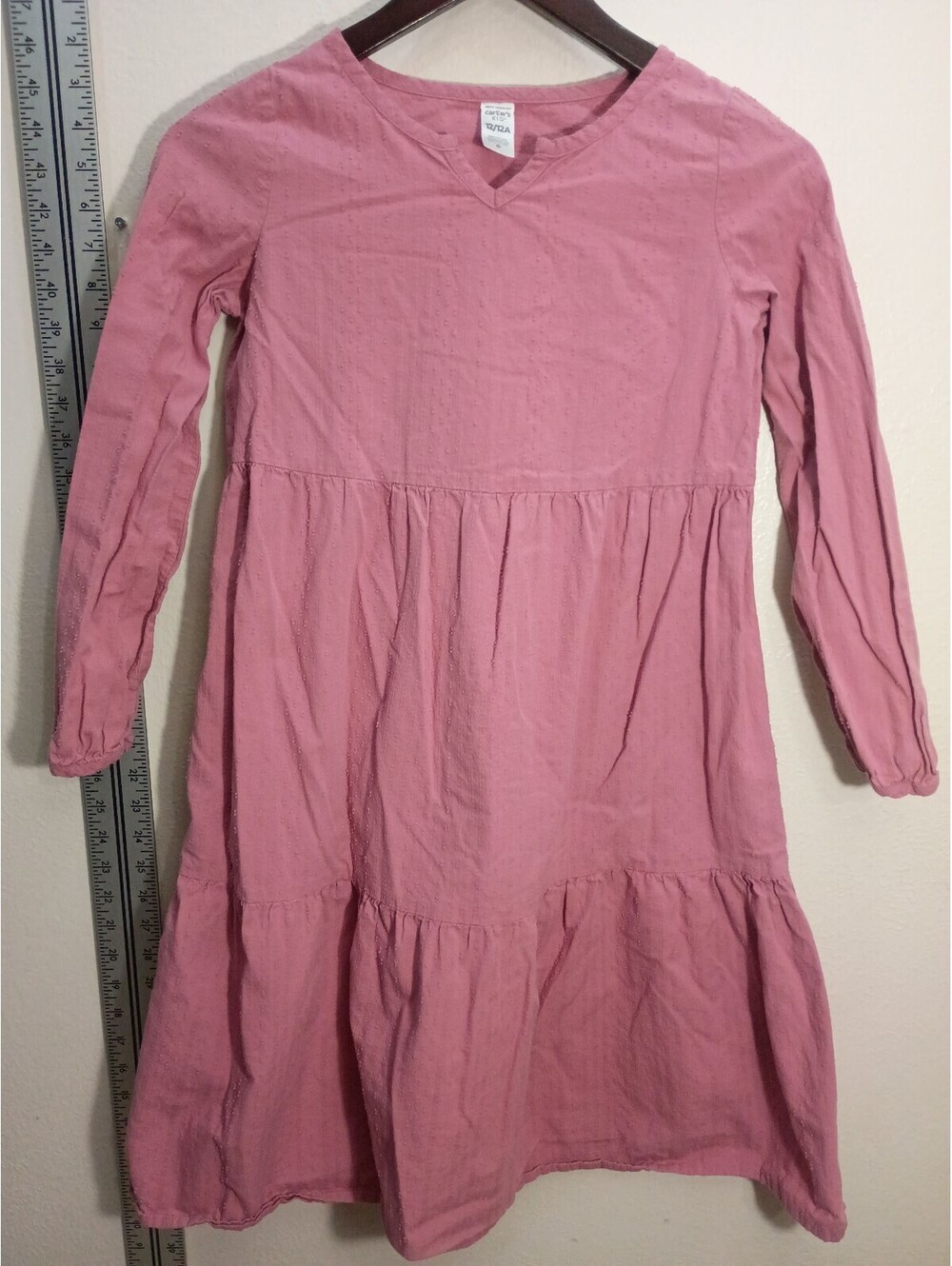 Carter's Kid Pink Long Sleeve Dress Size 12